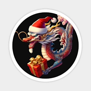 Mythical Christmas Dragon Magnet